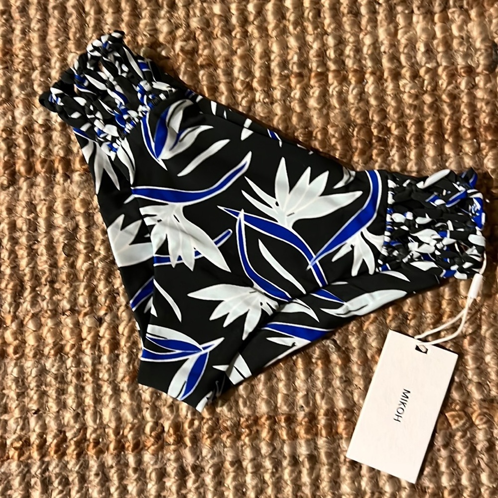 MIKOH Mililani Full Coverage Crotched Bottom in Bird of Paradise Jungle